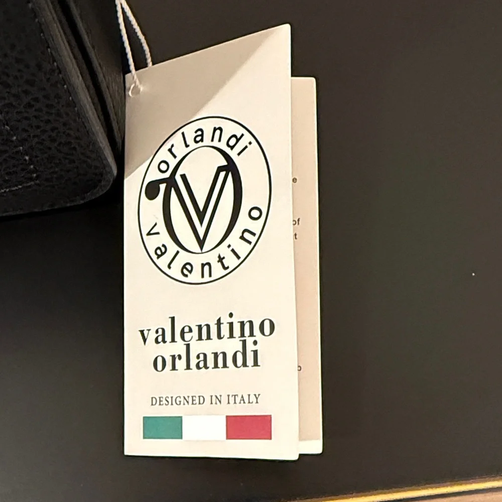 Orlandi Valentino Black Textured Crossbody Bag - Picture 2 of 11